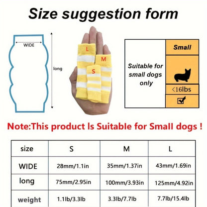 Pet Dog Elbow Guards, a Set of 2 Front Leg And 2 Hind Leg Protectors, Elbow Support Wraps, Leg Support Wraps, Breathable Elastic Knitted Protective Socks for Pets, 4pcs Pet Leg Socks.