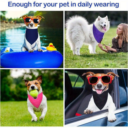 20pcs Washable Sublimation Dog Bandanas - Adjustable Triangle Bibs for Small Medium Large Pets - Heat Transfer Printmaking Accessories for Customized Pet Apparel