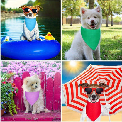 20pcs Washable Sublimation Dog Bandanas - Adjustable Triangle Bibs for Small Medium Large Pets - Heat Transfer Printmaking Accessories for Customized Pet Apparel