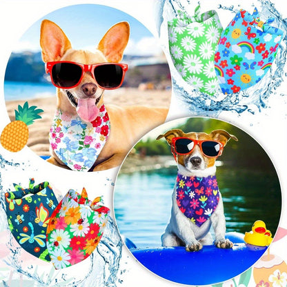 20pcs Washable Sublimation Dog Bandanas - Adjustable Triangle Bibs for Small Medium Large Pets - Heat Transfer Printmaking Accessories for Customized Pet Apparel