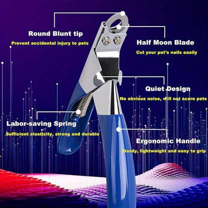 1pc Dog Cat Nail Clippers, Professional Pet Claw Trimmer, Free Nail File, Stainless Steel Razor Sharp Blade Dog Toes Cutter Grooming Tools For Small Medium Large Animal Pets