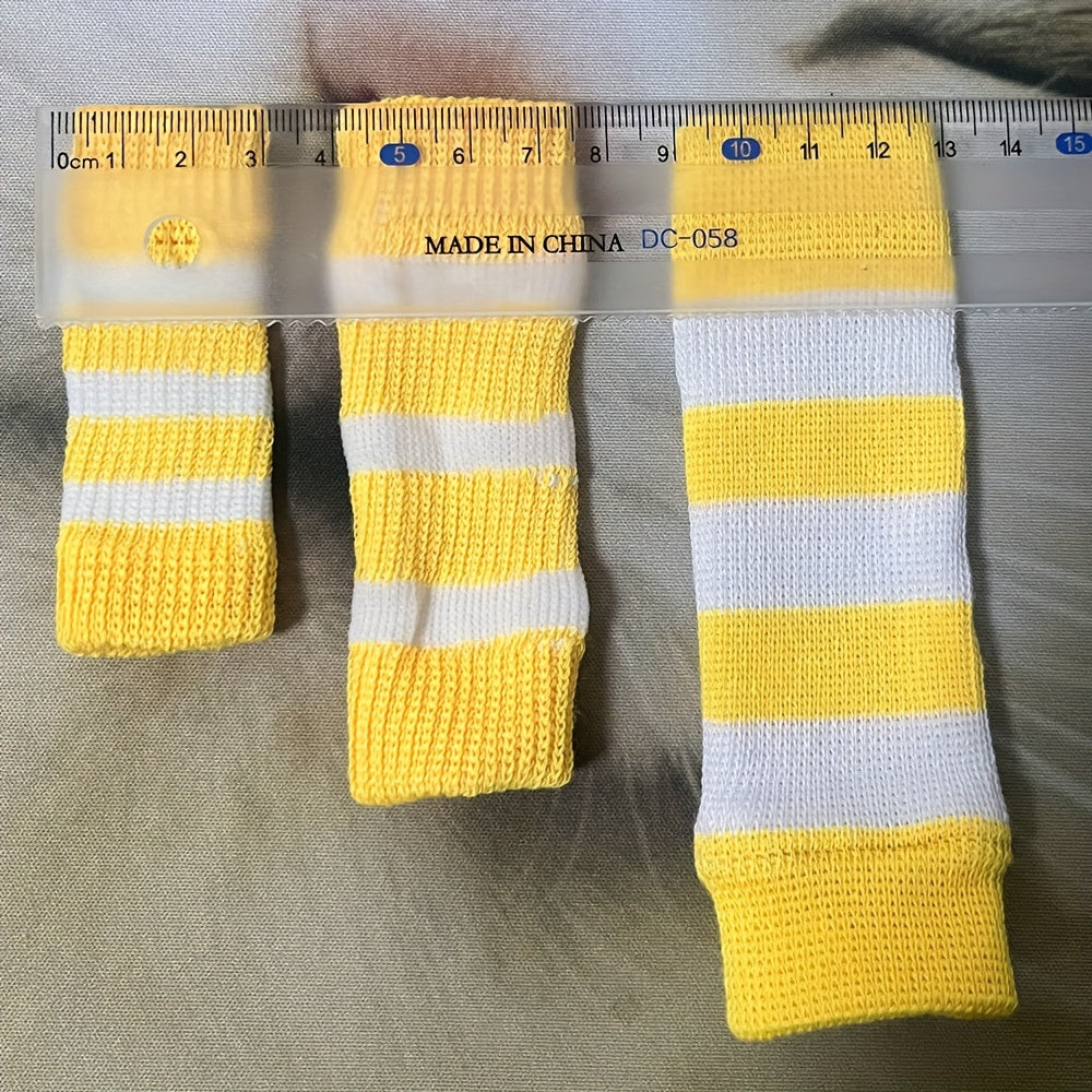 Pet Dog Elbow Guards, a Set of 2 Front Leg And 2 Hind Leg Protectors, Elbow Support Wraps, Leg Support Wraps, Breathable Elastic Knitted Protective Socks for Pets, 4pcs Pet Leg Socks.