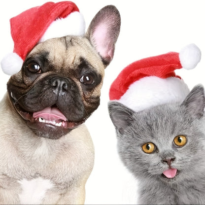 1pc Festive Santa Pet Christmas Hat - Hats for Pets - Soft, Warm, Adorable, and Comfortable Headwear for a Merry Holiday Season