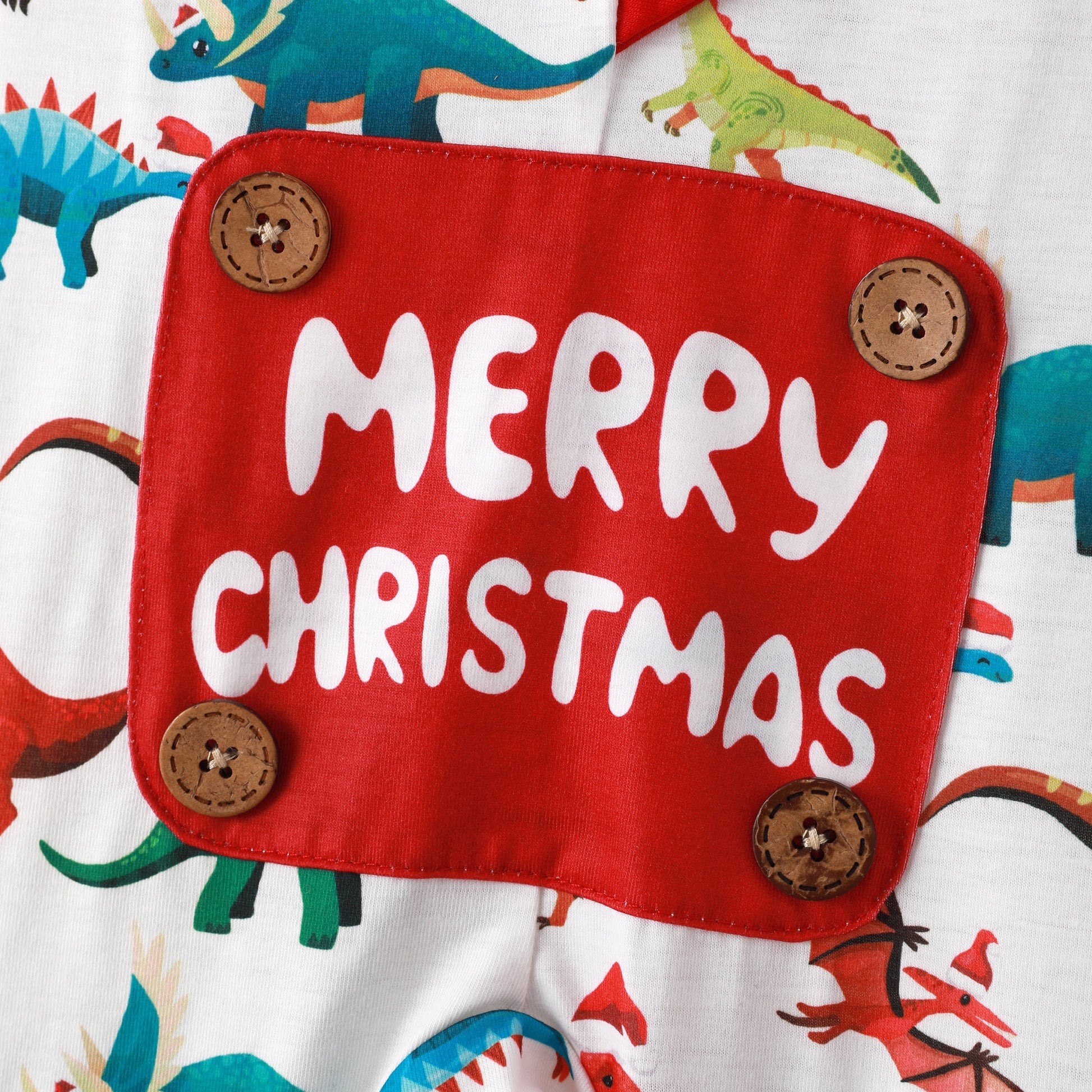 Baby Christmas Pajamas Family Matching Hooded One Piece Long Sleeve Dinosaur Costume Sleepwear Newborn Infant Clothes with Christmas Socks 12-18 Months