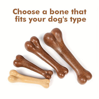 1pc Beef Aroma Delight - Durable Bone Shaped Dog Chew Toy for Interactive Play, Safe Teeth Cleaning & Grooming - Perfect Training Tool for Pets