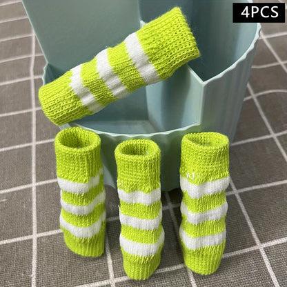 Pet Dog Elbow Guards, a Set of 2 Front Leg And 2 Hind Leg Protectors, Elbow Support Wraps, Leg Support Wraps, Breathable Elastic Knitted Protective Socks for Pets, 4pcs Pet Leg Socks.